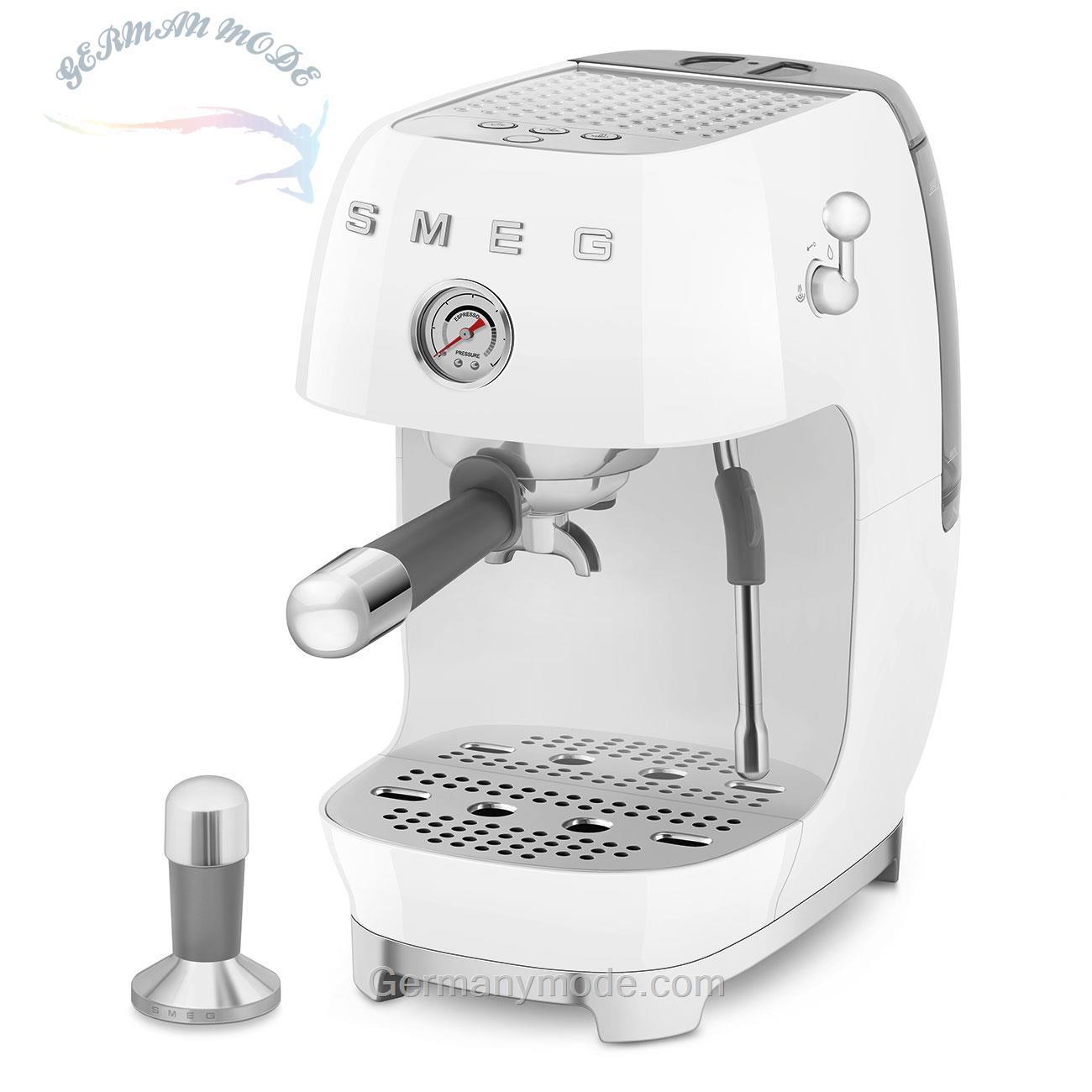 اسپرسو ساز پرتافیلتر اسمگ ایتالیا Smeg Kompakte Siebträgermaschine 50's Style ECF03WHEU رنگ سفید