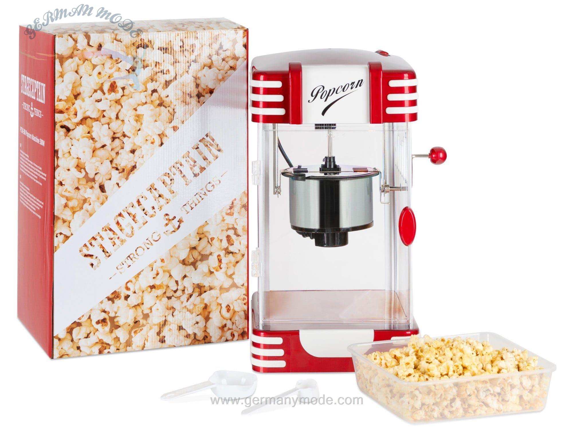 پاپ کورن ساز استیج کپتن Stagecaptain Popcornmaschine PCM-300 Popcorn Maschine - Retro-Design