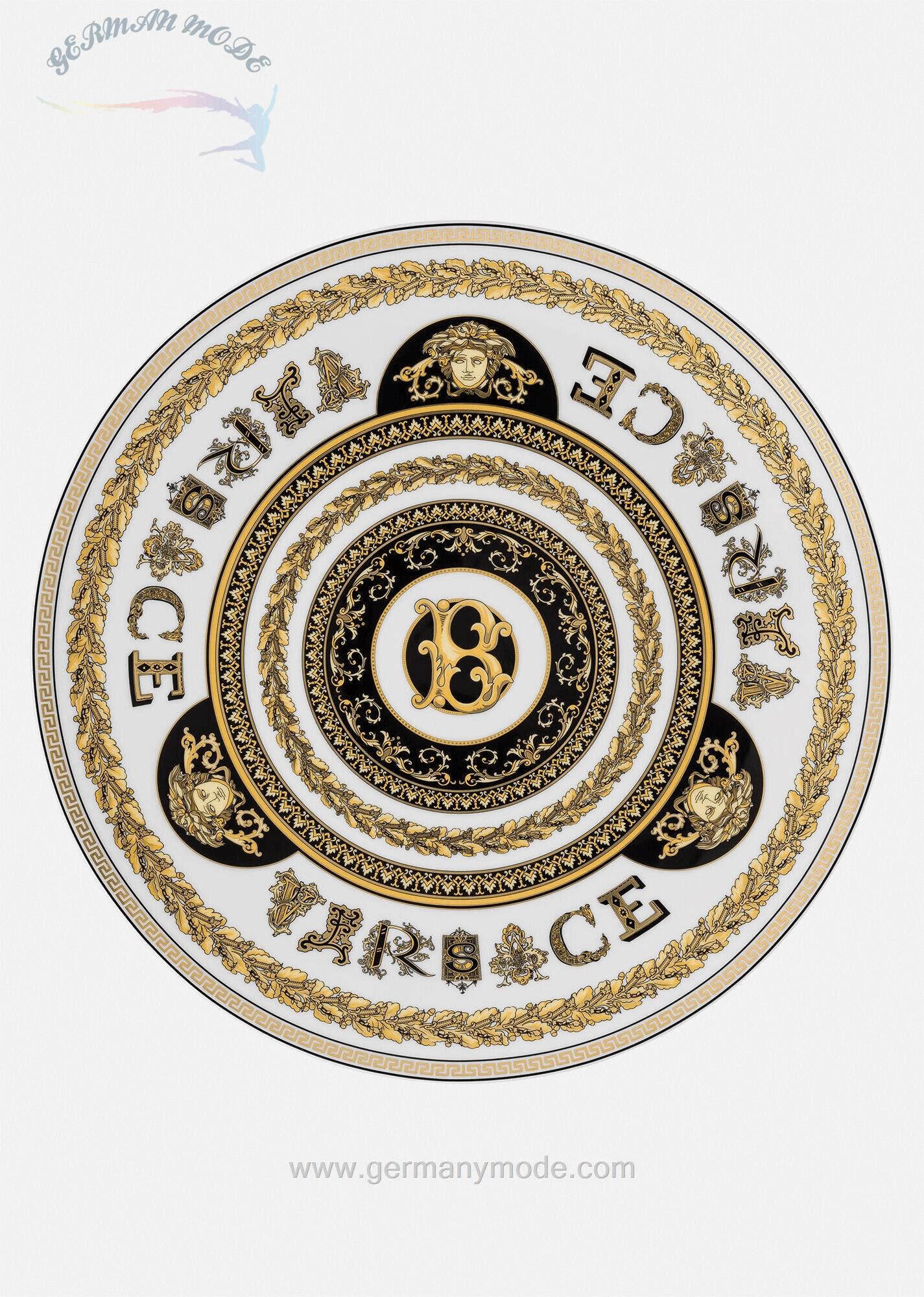 بشقاب دکوری ورساچه ایتالیا VERSACE VIRTUS ALPHABET PLATZTELLER B 33 CM