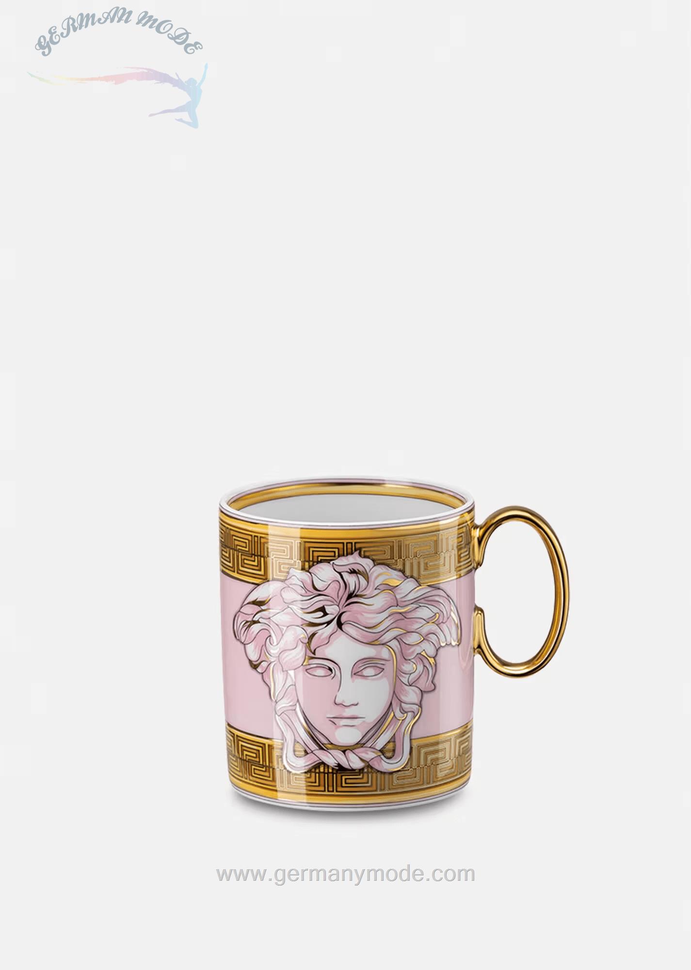 لیوان دسته دار چینی ورساچه ایتالیا VERSACE MEDUSA AMPLIFIED BECHER