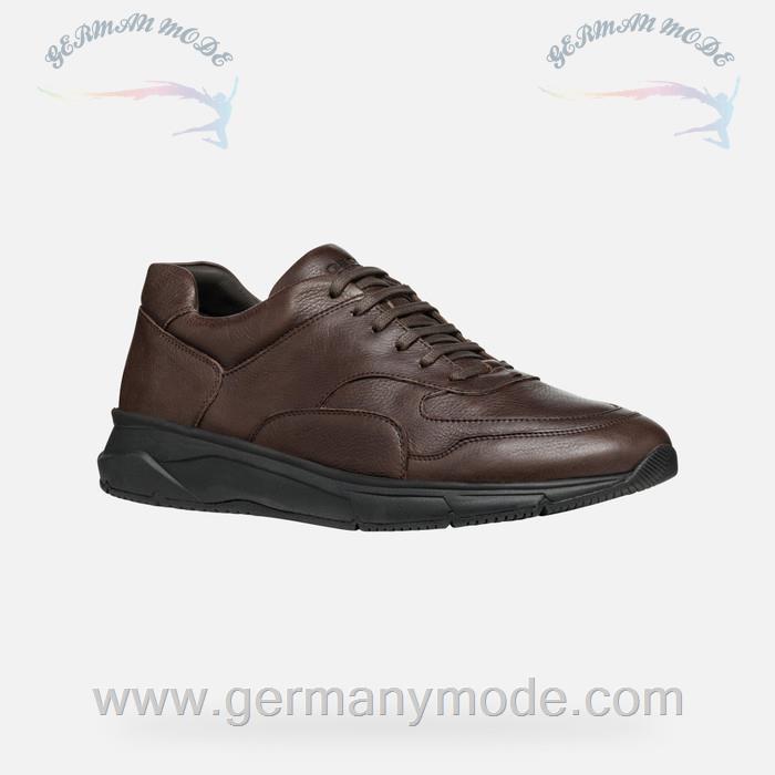 کتانی ورزشی مردانه جی اوکس ایتالیا GEOX NIEDRIGE SNEAKERS Radente Herr Dunkelbraun