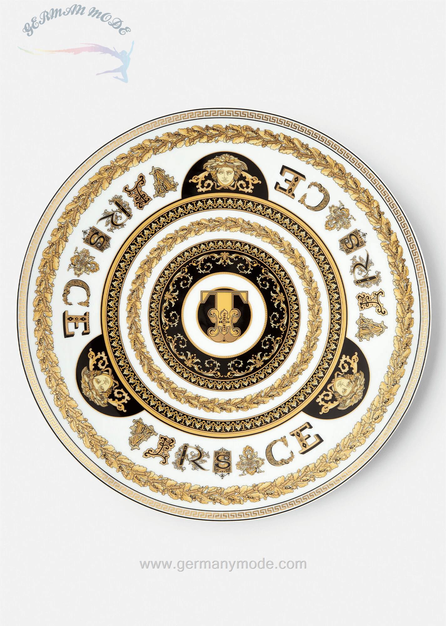 بشقاب کلکسیون حروف الفبا ورساچه ایتالیا VERSACE VIRTUS ALPHABET PLATZTELLER T 33 CM