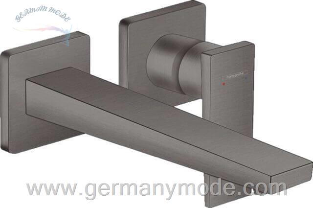 شیر مخلوط روشویی توکار هانس گروهه آلمان Hansgrohe Einhebel Waschtischmischer Unterputz mit Hebelgriff und Auslauf 22 5cm schwarz chrom gebstet 32526340