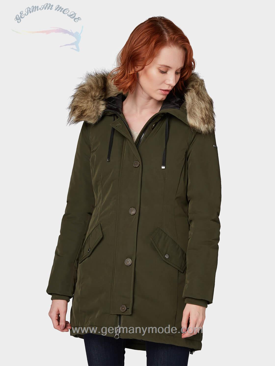کاپشن زنانه تام تیلور (آلمان) PARKA MIT ABNEHMBARER KUNSTFELL-BORDÜRE