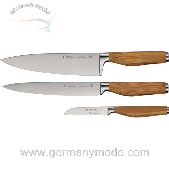 ست چاقو دسته ایتالیایی 3 عددی گرند وود وی ام اف آلمان wmf Messer-Set, 3-teilig Grand Wood