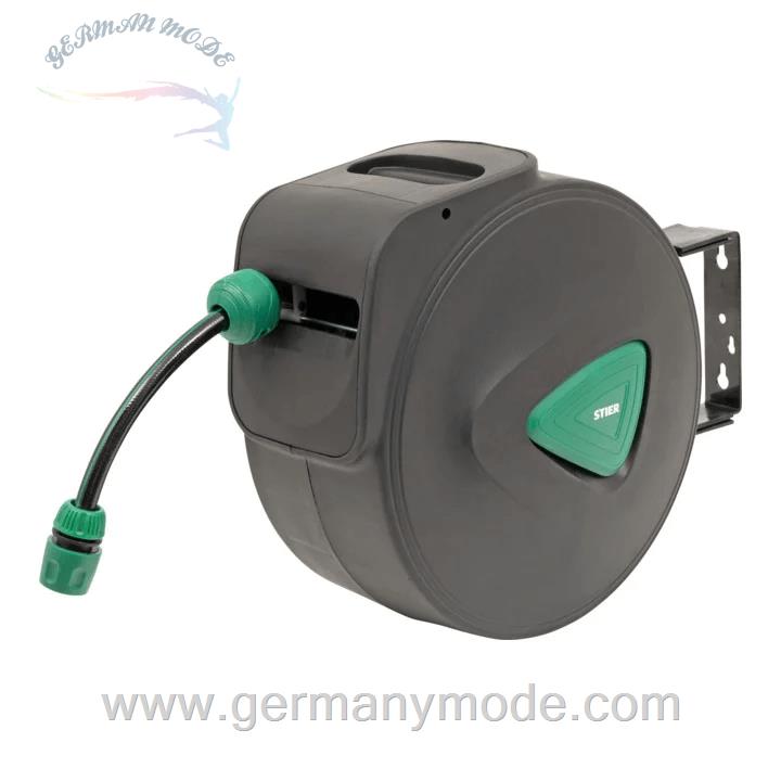 قرقره شیلنگ جمع کن دیواری و شیلنگ 32 متری استیر STIER SGS-300 30-2m inkl. Sprühpistole Gartenschlauch (904709)