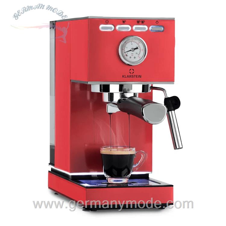اسپرسو ساز کلارشتاین آلمان Klarstein Pausa Espressomaker 13 cm Espressomaschine 4,5 kg rot