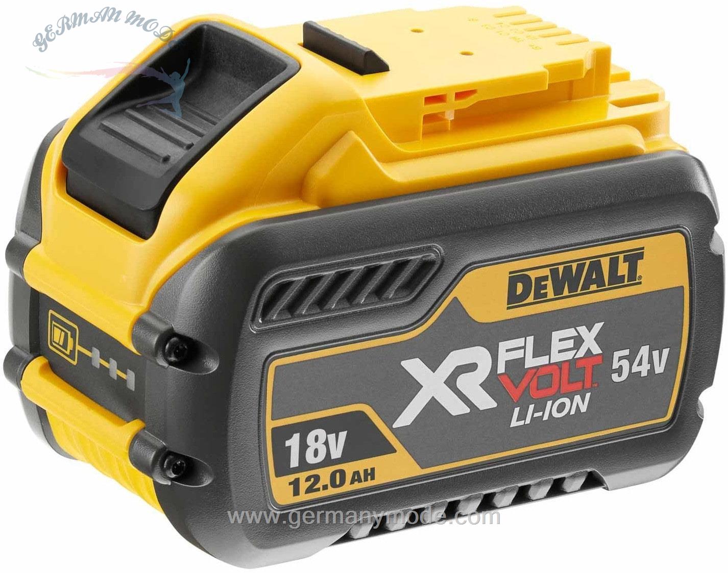 باطری 18ولت دیوالت آمریکا DeWALT Ersatz-Akku DCB548-XJ 54 bzw. 18 V/max. 12,0 Ah - sehr hohe Akku-Leistung