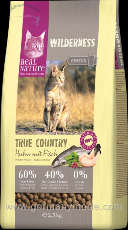 غذا خشک گربه با طعم مرغ و ماهی رئال نیچا آلمان REAL NATURE WILDERNESS Senior True Country Huhn mit Fisch 2-5kg