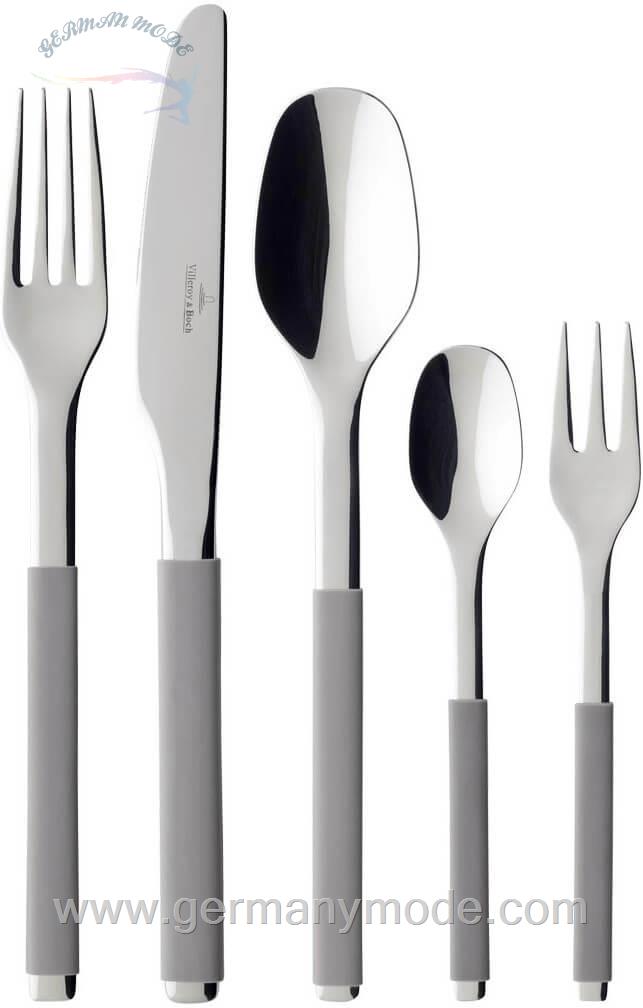 سرویس قاشق چنگال 30 پارچه ویلروی اند باخ آلمان Villeroy - Boch S/ Taupe Besteckset 30-teilig