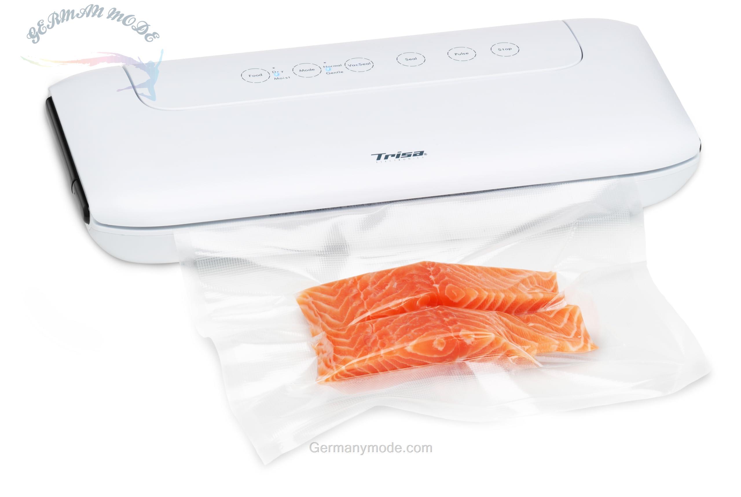 دستگاه وکیوم خانگی تریزا سوئیس Trisa Vacuum Sealer for Food اتوماتیک با عملکرد -0.8 بار، برش دهنده یکپارچه، درزگیری تا عرض 30 سانتی متر