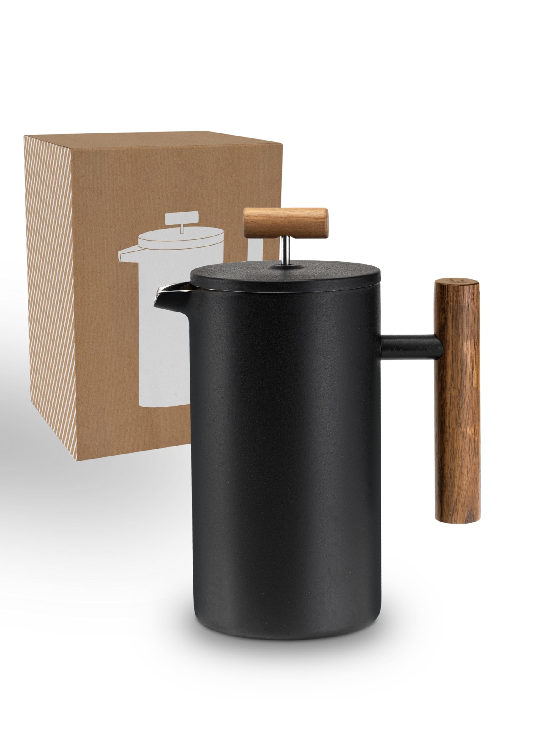 قهوه ساز چای ساز فرنچ پرس Lambda Coffee CALDERA Thermo French Press فولاد ضد زنگ کوچک | 0.35 لیتر - 1 تا 2 فنجان I قهوه ساز استنلس استیل I قهوه ساز دو جداره I پرس قهوه
