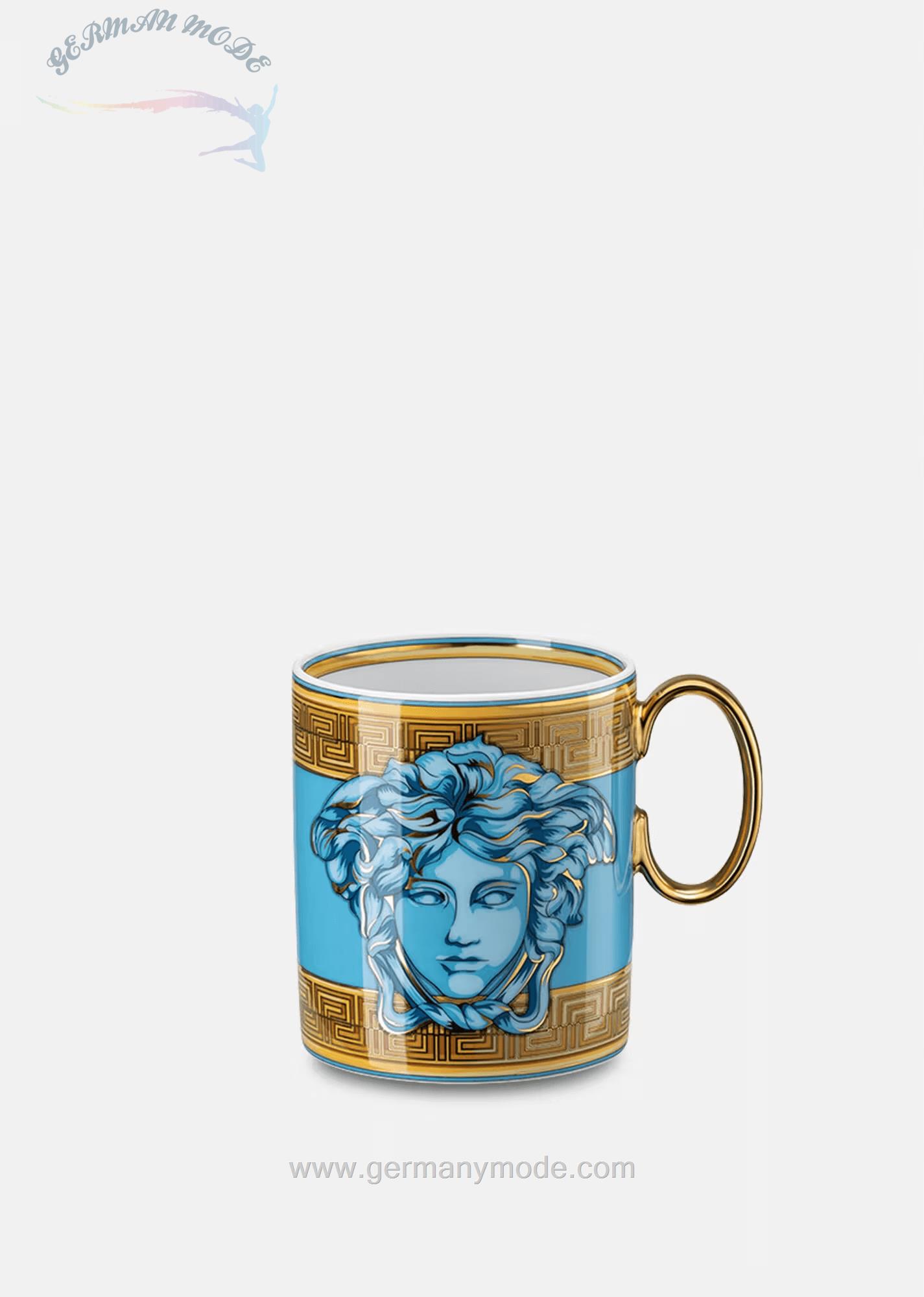 لیوان دسته دار چینی ورساچه ایتالیا VERSACE MEDUSA AMPLIFIED BECHER