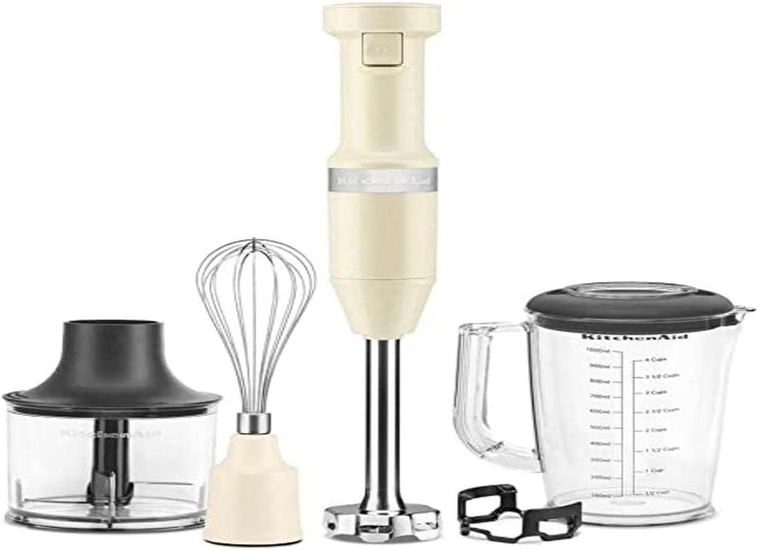 گوشت کوب برقی کیچن اید آمریکا KitchenAid 5KHBV83EAC Tauchmixer Farbe Creme