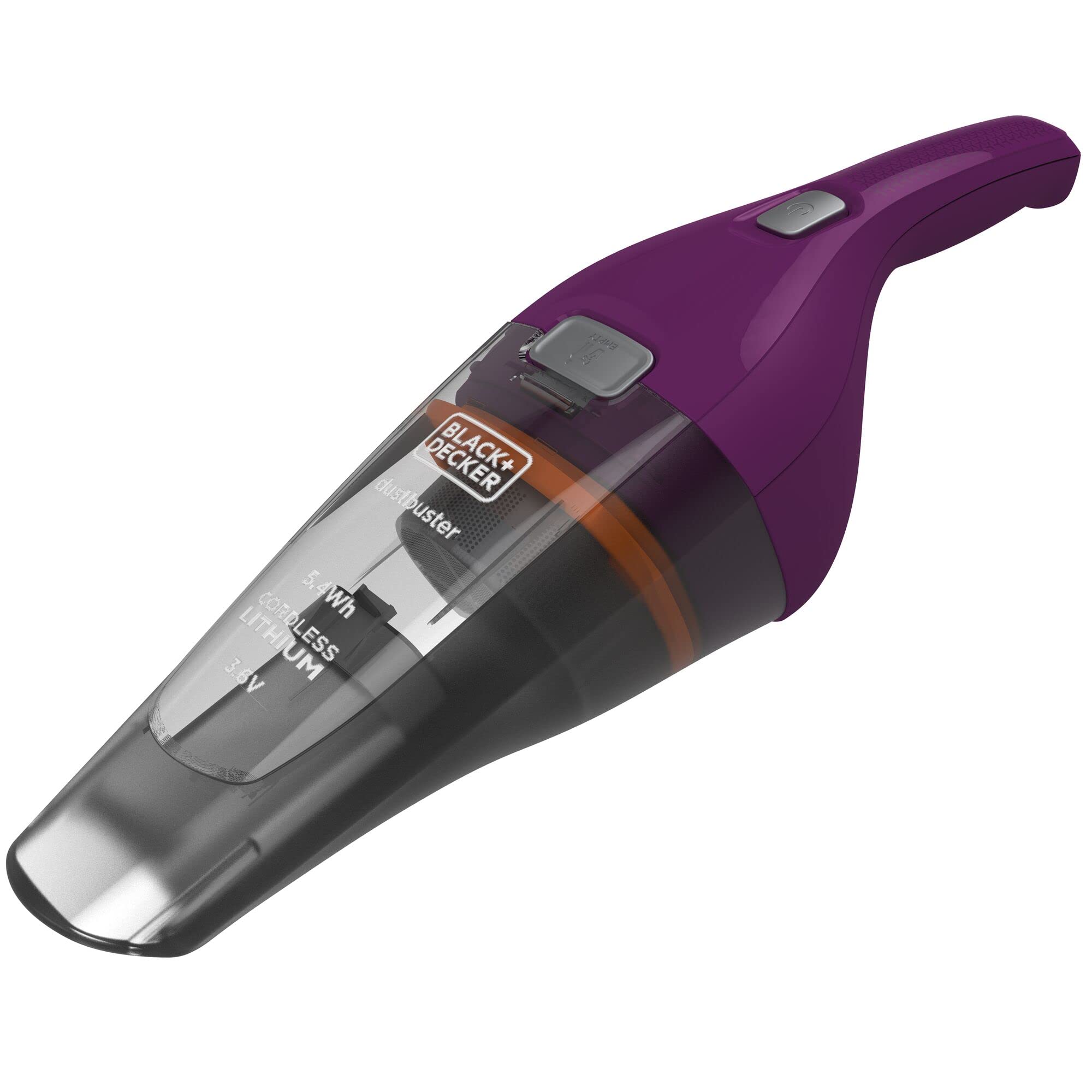 جارو شارژی بلک اند دکر آمریکا BLACK+DECKER Dustbuster (3.6 ولت لیتیوم، جاروبرقی دستی بدون کیسه + بی سیم، دهانه مکش گسترده، ظرف گرد و غبار قابل جابجایی، شامل ایستگاه شارژ با پایه دیواری) NVC115W