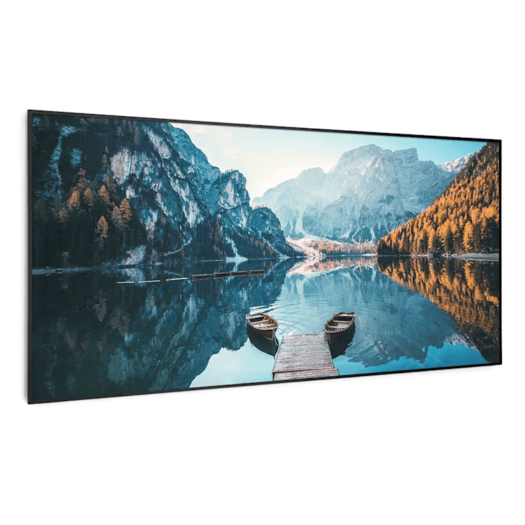 بخاری مادون قرمز هوشمند کلارشتاین آلمان Klarstein Wonderwall Air Art Smart Infrarotheizung See Horizontal Schwarzer Rahmen 120 x 60 cm