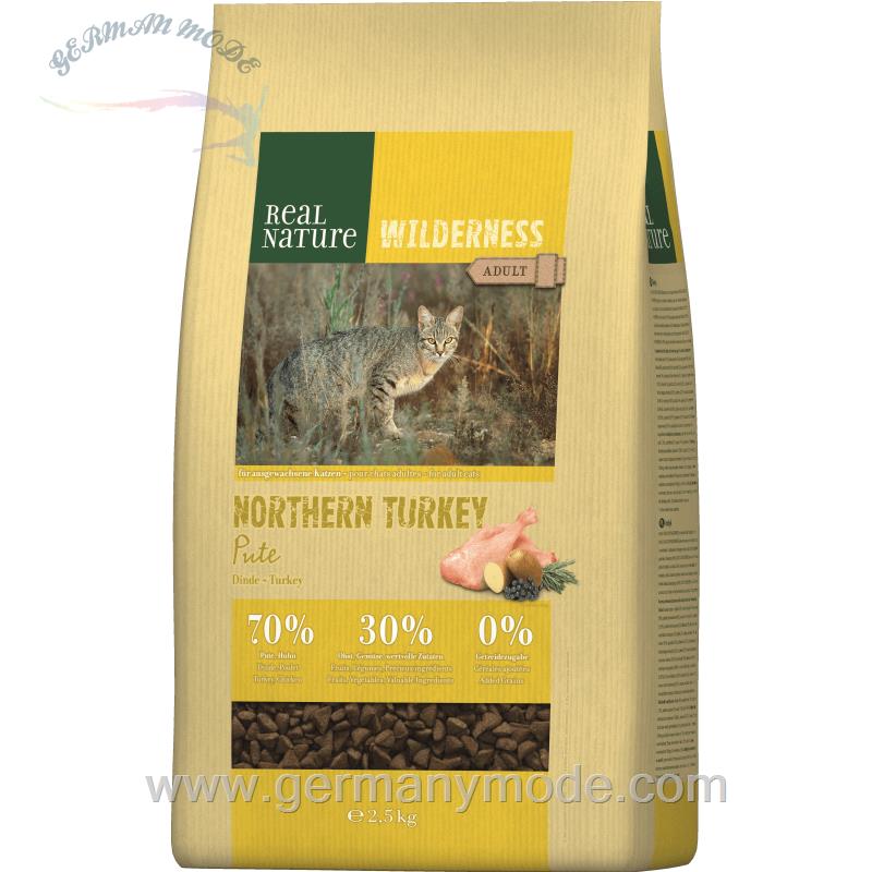 غذا خشک گربه بوقلمون رئال نیچا آلمان REAL NATURE WILDERNESS Northern Turkey Adult 2-5kg