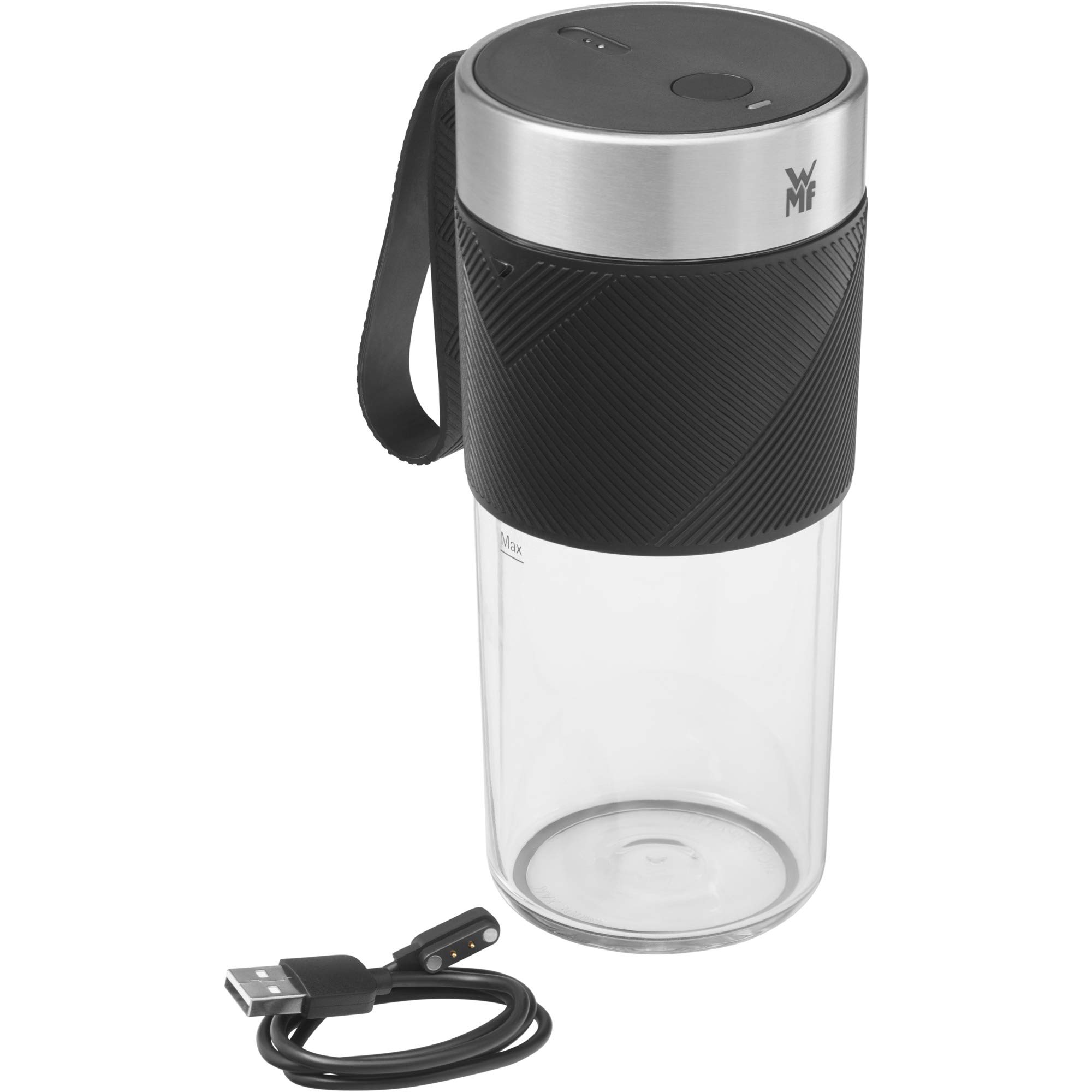 خرید از آمازون - WMF Küchenminis Mix on the Go 300 ml, Mini Mixer to Go, USB Mixer Smoothie Maker, aufladbarer Personal Blender, tragbarer Mixer für Smoothies, Shakes, Cromargan