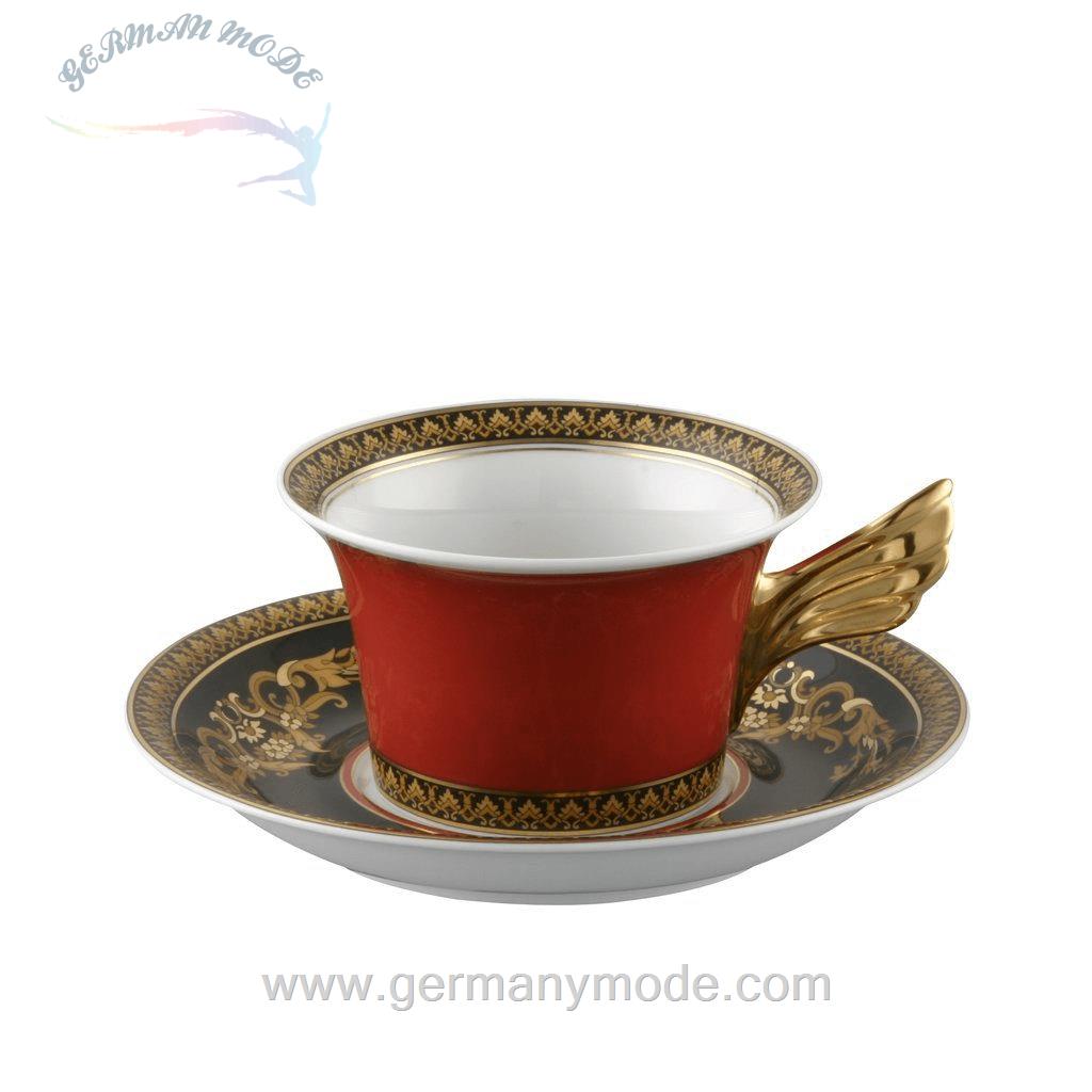 فنجان نعلبکی روزنتال آلمان Rosenthal meets Versace Tasse Ikarus Medusa Teetasse 2 tlg Porzellan