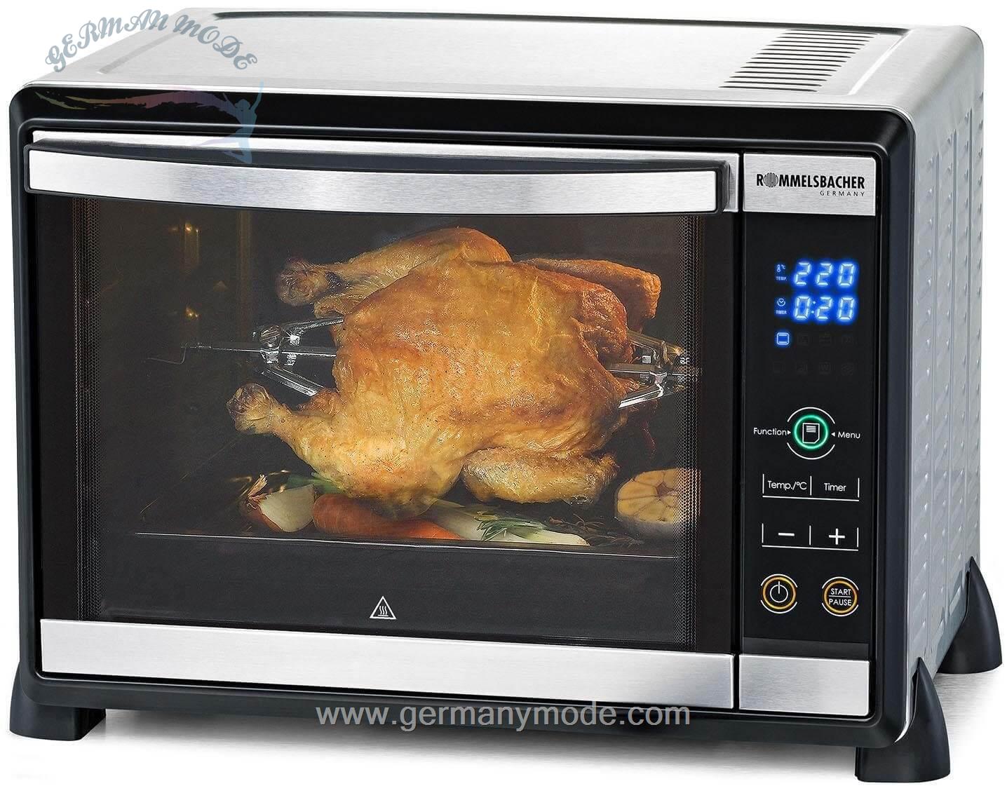 مایکروفر روملزباخر آلمان Rommelsbacher Minibackofen Elektronik Back Grill Ofen BGE 1580/E