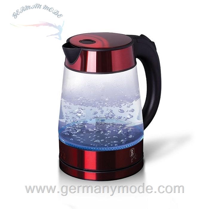 کتری برقی برلینگر هاوس مجارستان BERLINGER HAUS ELECTRIC GLASS KETTLE BH/9120 BURGUNDY COLLECTION