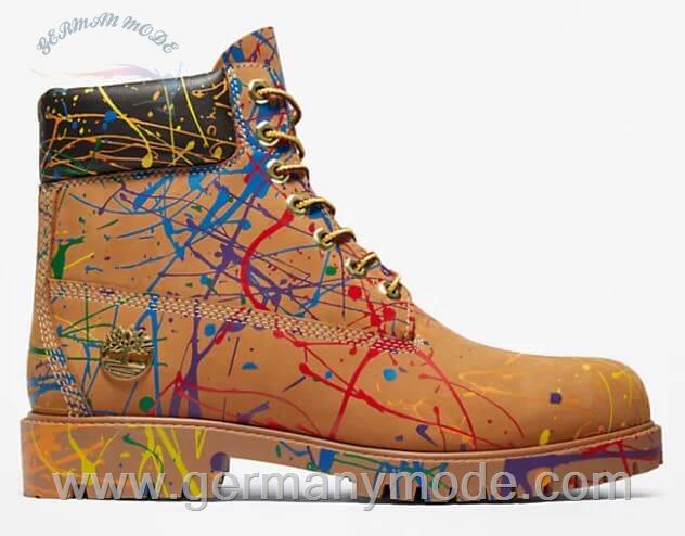 بوت ضد آب مردانه تیمبرلند آمریکا Timberland WATERPROOF HERITAGE PRIDE MONTH 6 INCH BOOTS FOR MEN IN YELLOW
