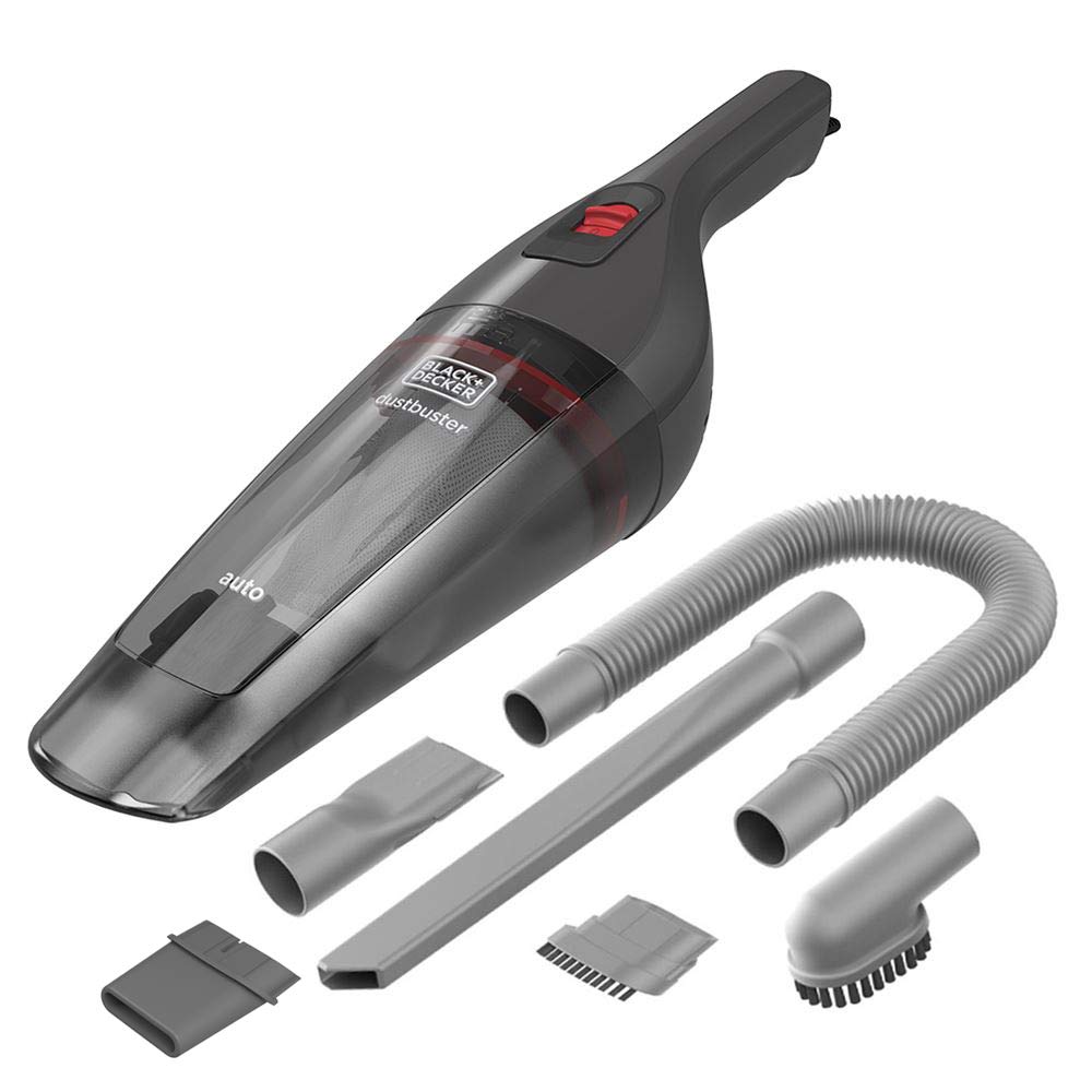جارو شارژی بلک اند دکر آمریکا Black+Decker nvb12ava xj NVB12AVA-XJ، خاکستری و قرمز، 8.5 وات، 0.37 لیتر، 78 دسی بل