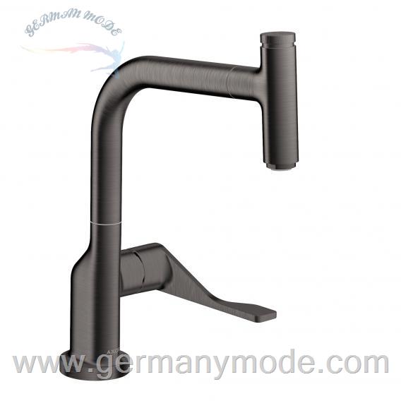 شیر مخلوط ظرفشویی هانس گروهه آلمان Hansgrohe Axor Citterio select Einhebel Küchenmischer 230 schwarz chrom gebürstet 39861340