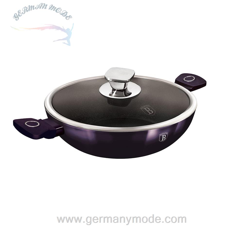 ماهیتابه 30 سانت درب دار برلینگر هاوس مجارستان BerlingerHaus SHALLOW POT 30 CM BERLINGER HAUS BH-7114 PURPLE ECLIPSE COLLECTION