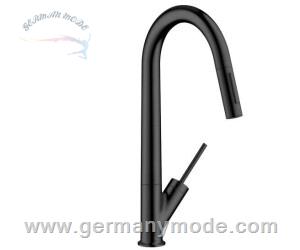 شیر مخلوط ظرفشویی هانس گروهه آلمان Hansgrohe Axor Starck Einhebel Küchenmischer 270 schwarz chrom gebürstet 10821340