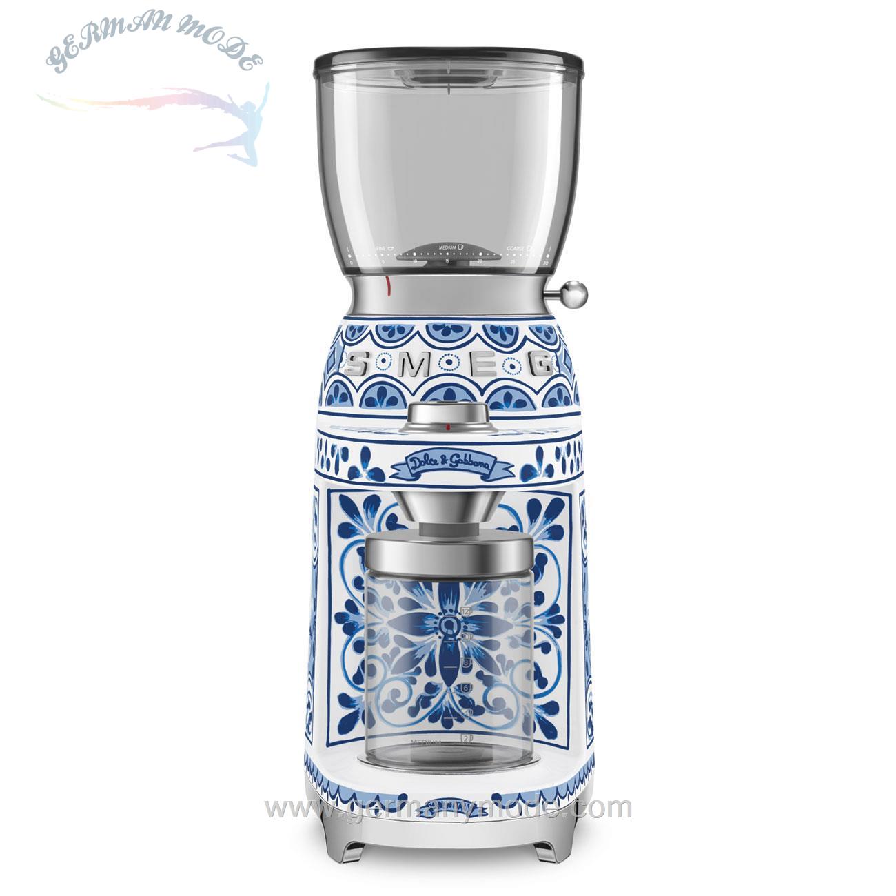آسیاب قهوه اسمگ طراحی دولچه گابانا ایتالیا smeg Macinacaffè Decorato / Speciale Estetica 50's Style CGF01DGBEU