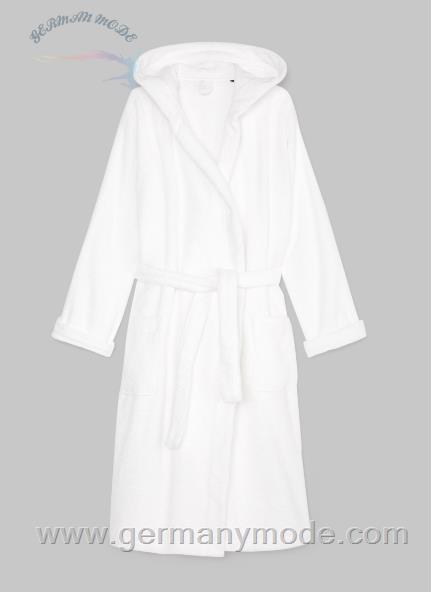 حوله حمام تن پوش مردانه و زنانه مارک او پلو آلمان MARC O POLO LIVING BADEMANTEL MODELL TIMELESS UNI AUS BAUMWOLL-FROTTIER Weiß