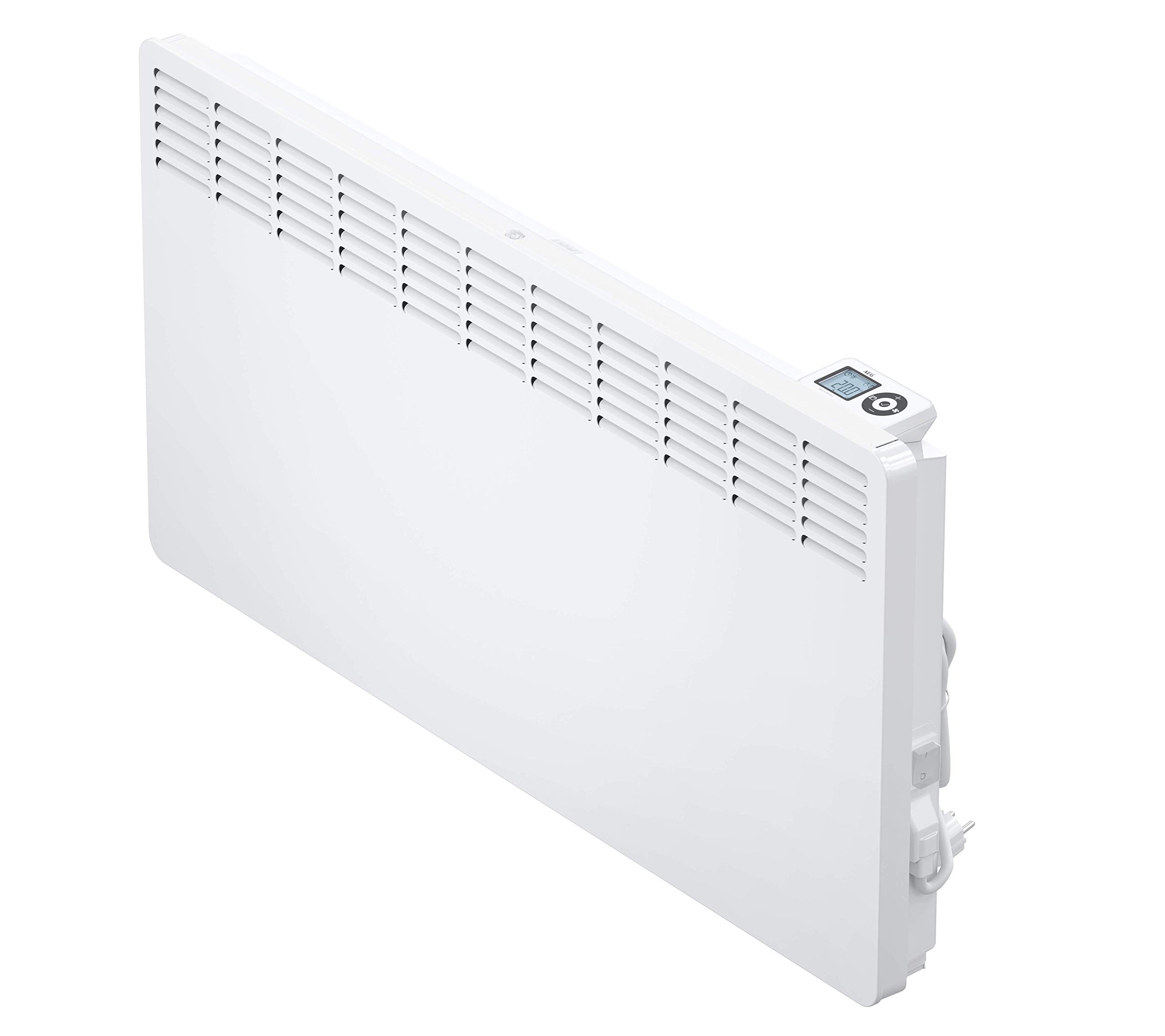 کنوکتور دیواری AEG مدل WKL 2505 برای تقریباً ۲۵ متر مربع، ۲۵۰۰ وات، ۵-۳۰ درجه سانتیگراد، دیواری، صفحه نمایش LC، تایمر هفتگی، فلزی، Ecodesign 2018، مدل ۲۳۶۵۳۶ برای تقریباً ۳۰ متر مربع محفظه فلزی بدون تایمر ۱۲۰ دقیقه‌ای