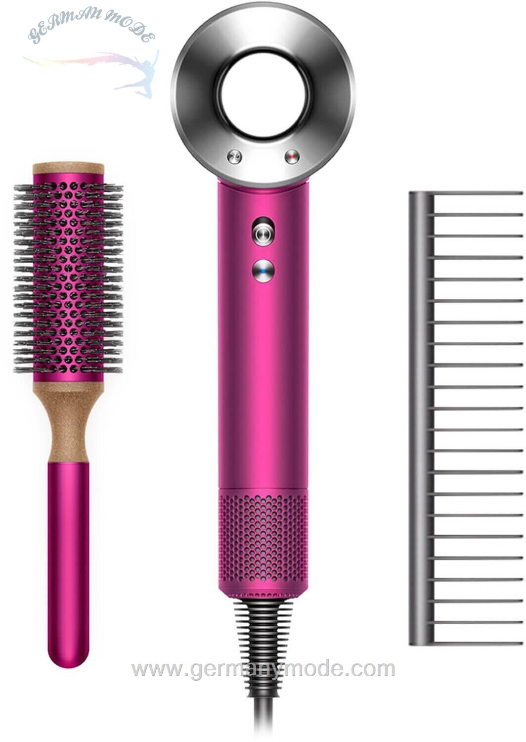سشوار برس و شانه دایسون انگلستان Dyson Supersonic Haartrockner Fuchsia - Bürstenset