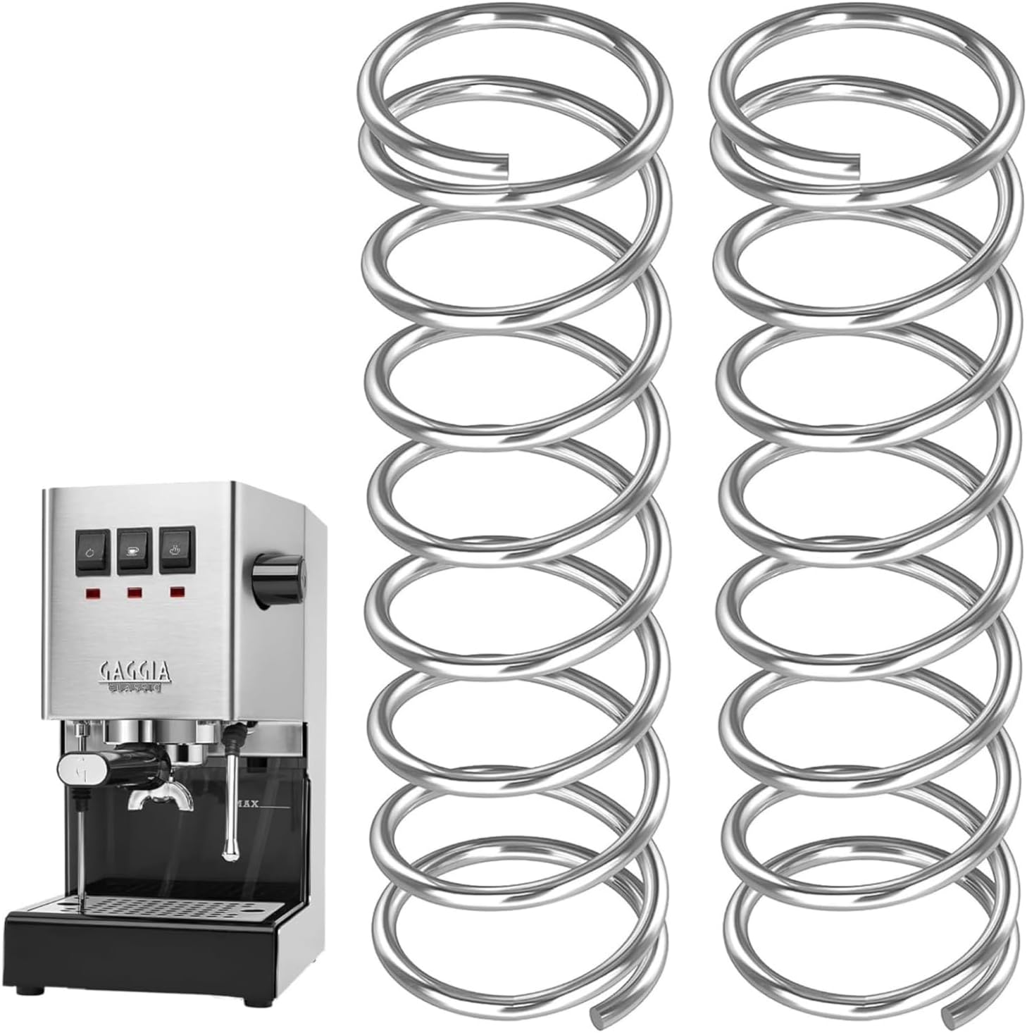 فنر تنظیم شات دستگاه اسپرسو ساز گاگیا ایتالیا 9 بار OPV Gaggia برای Gaggia Classic Pro، Classic Pro Evo و سایر مدل‌های خانگی - قطعه جایگزین ساخته شده با دقت برای دم‌آوری بهینه اسپرسو - فشار یکنواخت را تضمین می‌کند | 2 فنر