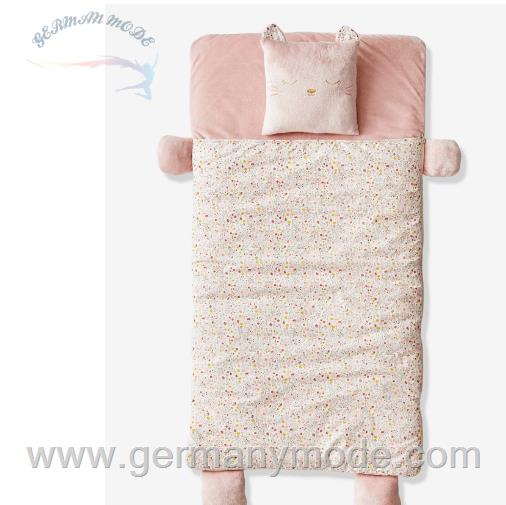 کیسه خواب کودک ورت فرانسه Vertbaudet Kinder Schlafsack Katze mit Kissen - rosa geblümt/katze