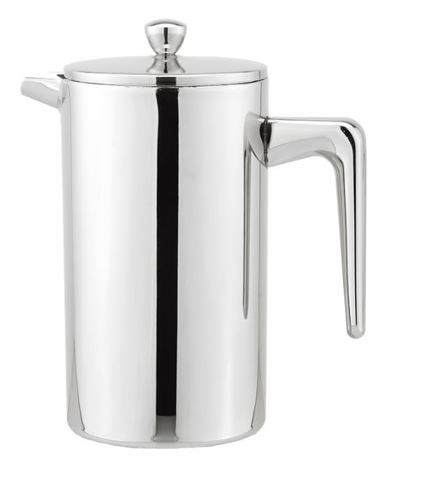 قهوه ساز فرنچ پرس VIA CREMA FRENCH PRESS 800/1000ml شیشه/فولاد ضد زنگ (Edelstahl, 1000ML / 34OZ)