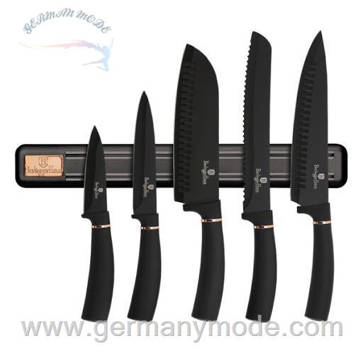 ست چاقو آشپزخانه 6 پارچه برلینگر هاوس مجارستان BERLINGER HAUS 6-PIECE KNIFE SET BH/2535 BLACK ROSE COLLECTION