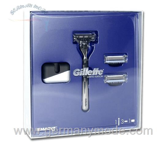 خود تراش ژیلت آمریکا Gillette Mach3 Set (Mach3 Rasierer mit 1 Klinge + Ersatzklingen 2 Stk. + Rasierständer)