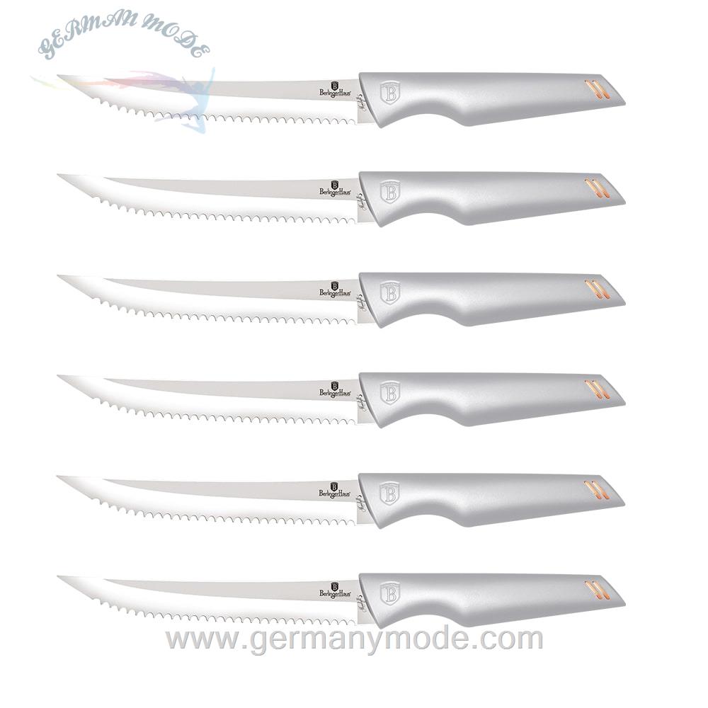 ست چاقو استیک آشپزخانه 6 پارچه برلینگر هاوس مجارستان BERLINGER HAUS STEAK KNIFE SET BH-2786 GREY