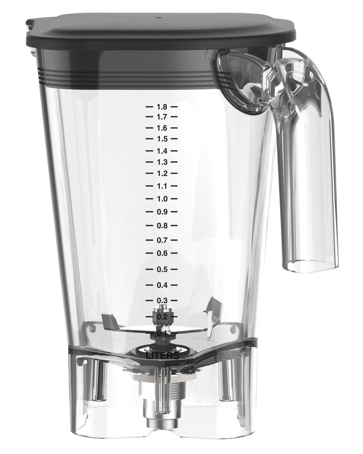پارچ مخلوط کن بلندر با تیغه کانتینر همیلتون بیچ تجاری 6126-755 برای Eclipse Blender 2 لیتری، پلی کربنات، رنگ شفاف