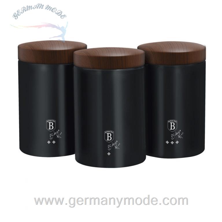 ست قوطی آشپزخانه برلینگر هاوس مجارستان Berlinger Haus Kitchen Canister Set BH/6454 Ebony Rosewood Collection