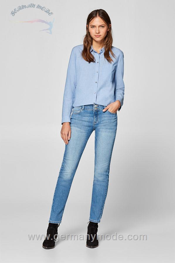 شلوار جین زنانه اسپریت (آمریکا) Stretch-Jeans mit breitem Bund und Doppelknopf