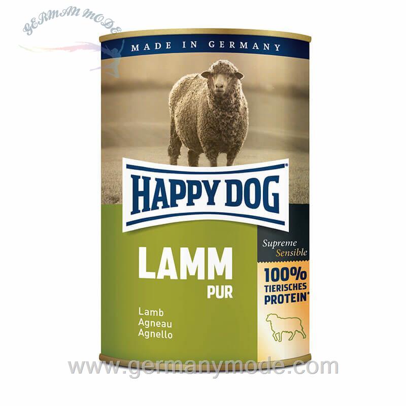 غذا مرطوب سگ بره خالص هپی داگ آلمان Happy Dog Pur Single Protein 12x400g Lamm pur