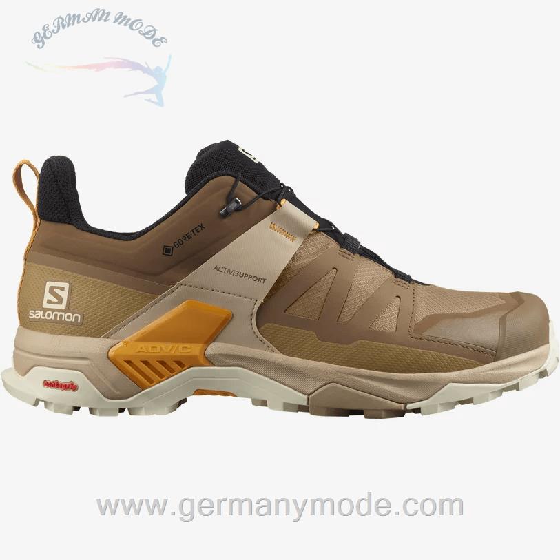کتانی پیاده روی مردانه سالامون فرانسه SALOMON X ULTRA 4 GORE-TEX Hiking-Halbschuhe Herren Kangaroo / Vanilla Ice / Autumn Blaze