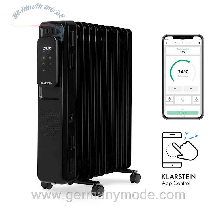 شوفاژ برقی کلارشتاین آلمان Klarstein Thermaxx Elevate Smart Ölradiator Schwarz 2720 watt