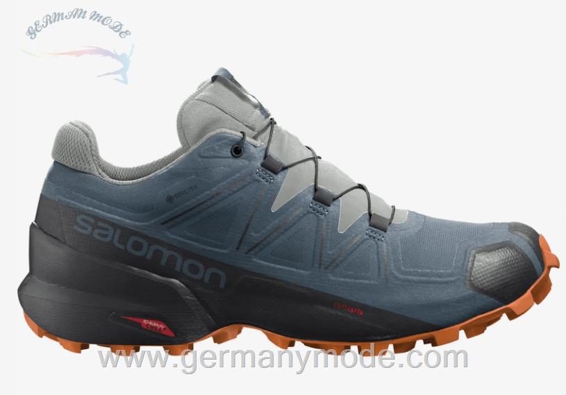 کتانی تریل رانینگ دو کوهستان مردانه سالامون فرانسه SALOMON SPEEDCROSS 5 GORE-TEX Trailrunning-Schuhe Herren Mallard Blue / Wrought Iron / Vibrant Orange
