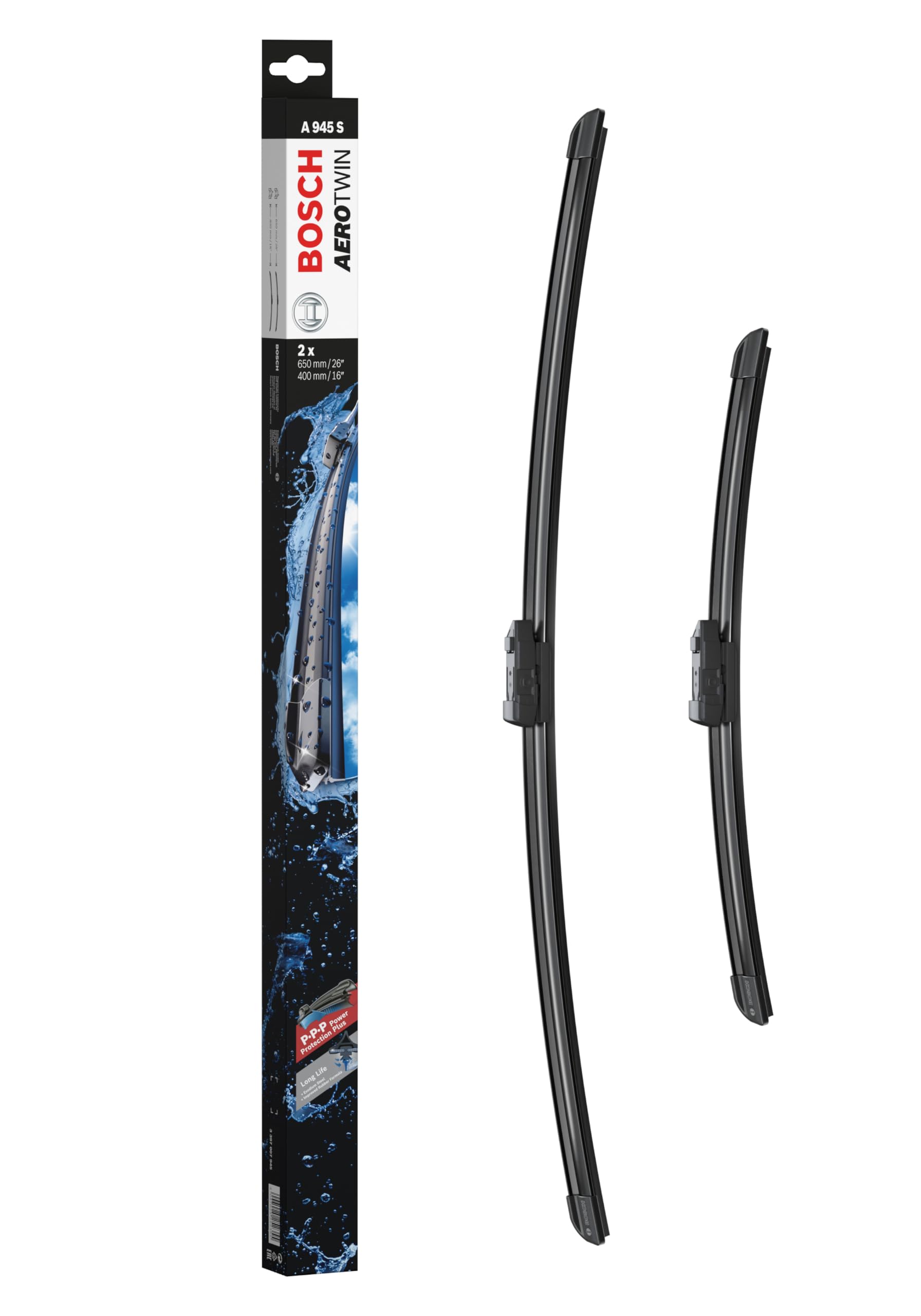خرید از آمازون - برف پاک کن بوش Aerotwin A945S، طول: 650mm/400mm – مجموعه ای برای شیشه جلو