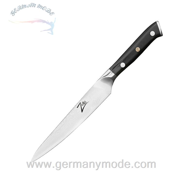 چاقو آشپزخانه 27.1 سانتیمتری کلارشتاین آلمان Klarstein Alpha-Royal Japanese Serie 6 Allzweckmesser Messer Schwarz