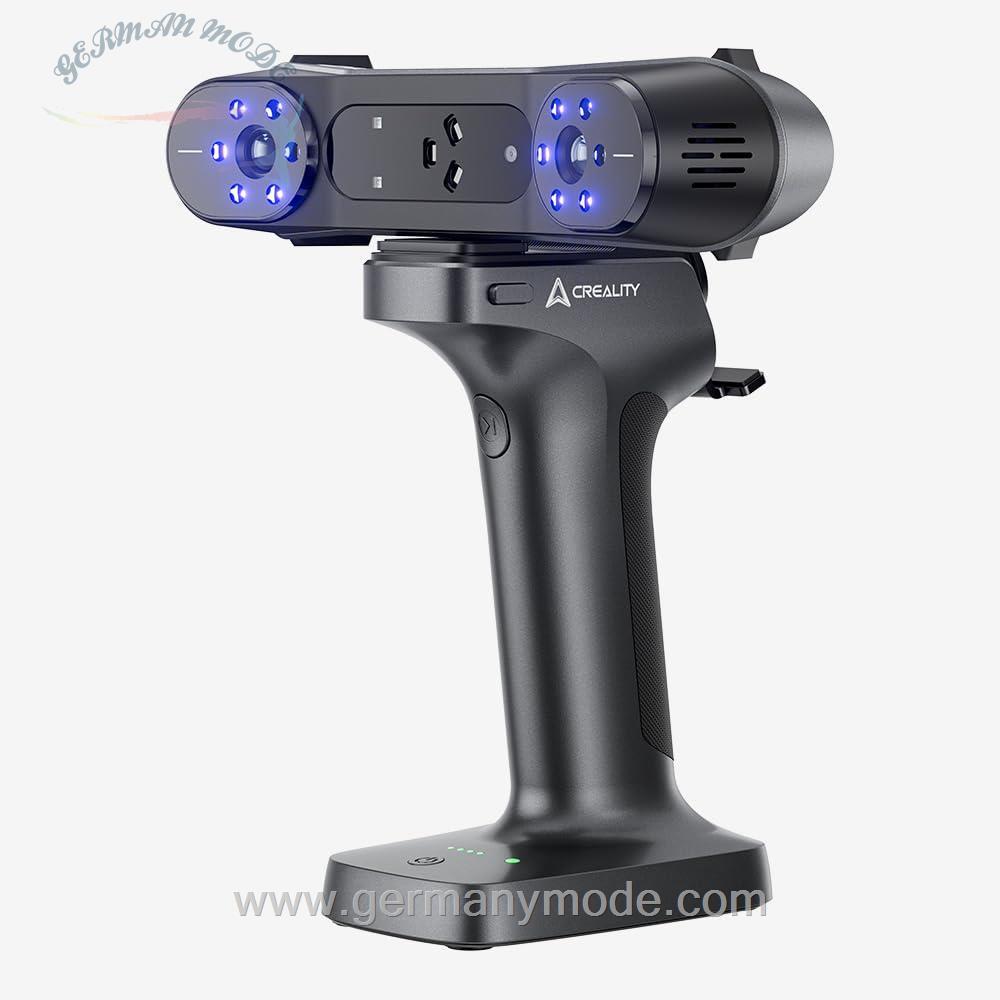 اسکنر سه بعدی Creality RaptorX برای پرینت سه بعدی، اسکنر سه بعدی دستی بی سیم، دقت 0.02 میلی متر، خطوط لیزر آبی 34+7 و اسکنر NIR، Wi-Fi 6، ردیابی ضد لرزش، پشتیبانی از اشیاء 5-4000 میلی متری